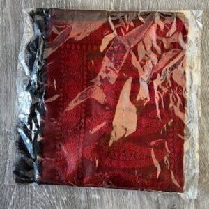 New Red Paisley Silk Scarf